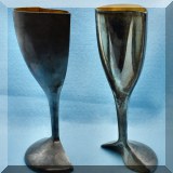K92. Lenox silverplated nesting heart goblets Kirk Stieff Collection - $24 
